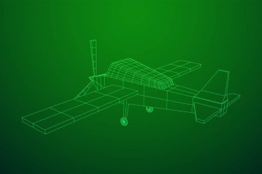 Plane soyut Çokgen tel kafes uçak.