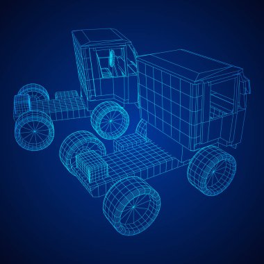 Kamyon ya da kamyonet araba. Vektör.