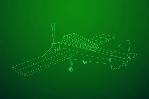 Samolot Abstrakcja wielokątny model samolotu. — Wektor stockowy