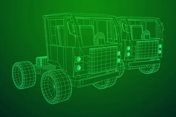 Camion ou camion. Vecteur . — Image vectorielle
