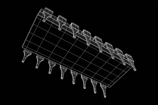 Micropuce processeur quantique — Image vectorielle