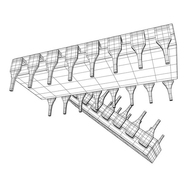 Mikrochip kvantprocessor — Stock vektor