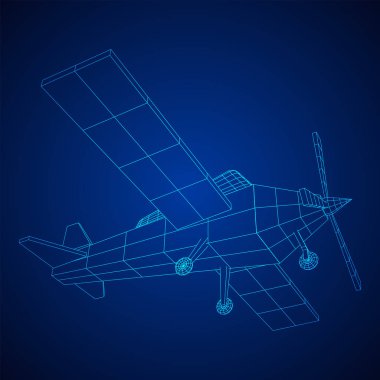 Plane soyut Çokgen tel kafes uçak.