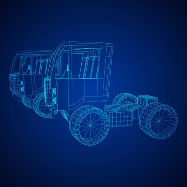 Kamyon ya da kamyonet araba. Vektör.