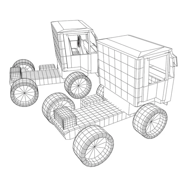 트럭 또는 트럭 자동차. 벡터. — 스톡 벡터