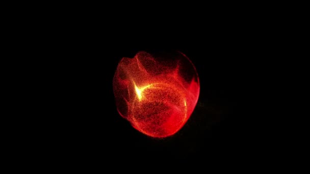 Абстрактний 4K рух фон зірка ядро з частинками — стокове відео