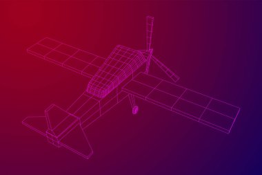 Plane soyut Çokgen tel kafes uçak.