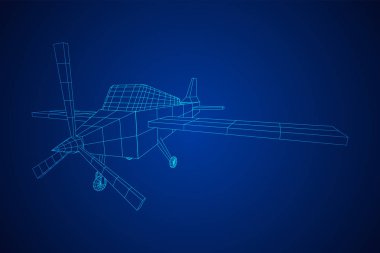 Plane soyut Çokgen tel kafes uçak.