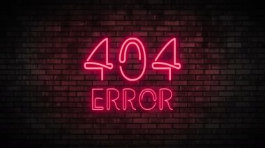 Tuğla duvar üzerine Neon çerçeve ışık