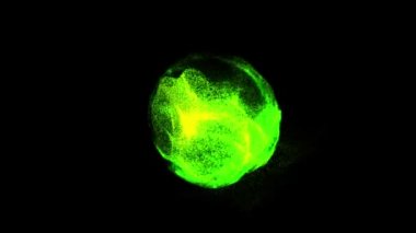 Parçacıklar ile Soyut 4k Hareket Arka Plan Yıldız Çekirdek