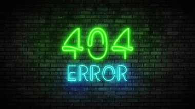 Tuğla duvar üzerine Neon çerçeve ışık