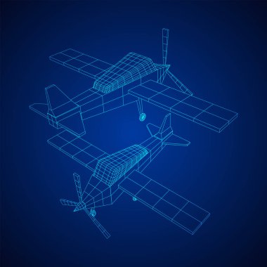 Plane soyut Çokgen tel kafes uçak.