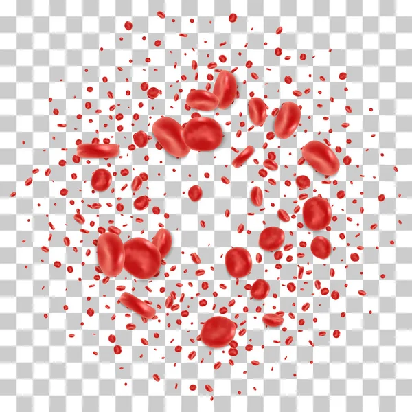 Ερυθρών κυττάρων του αίματος που ρέει — Διανυσματικό Αρχείο