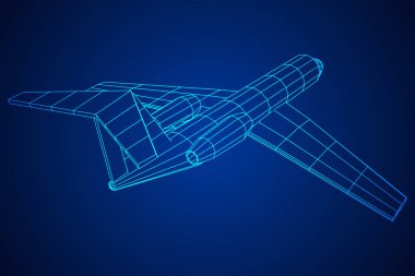 Özel Jet Plane soyut Çokgen tel kafes uçak.