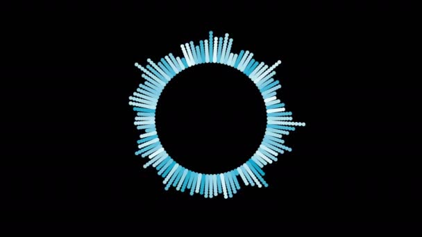 Interfaz circular ecualizador de música hud — Vídeo de stock