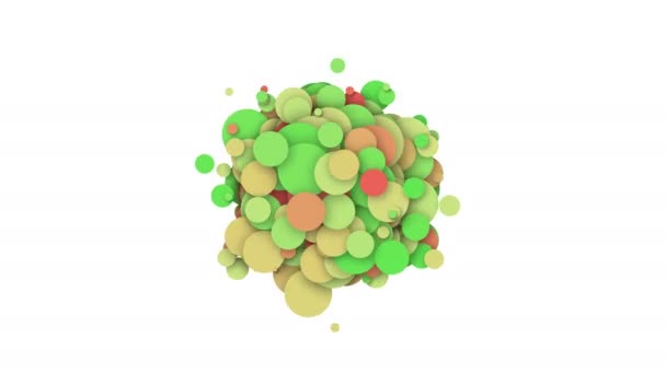 Animation of colorful confetti impact. — Stock Video