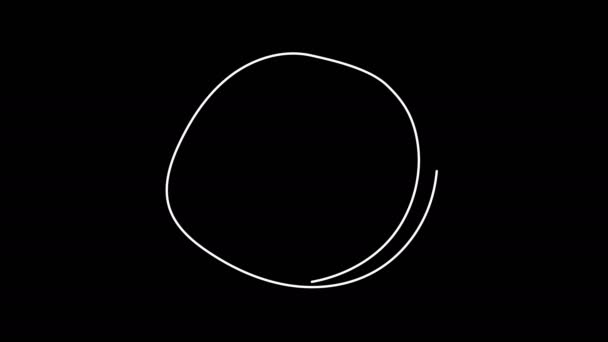 Disegnato a mano cerchio scarabocchiare — Video Stock