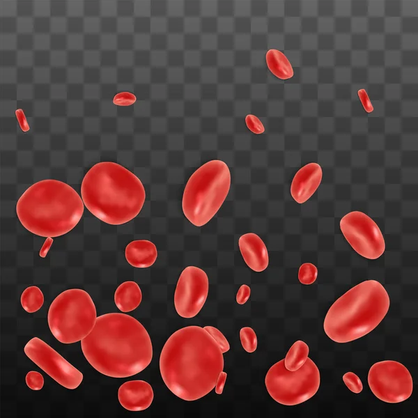 Kırmızı kan hücre akan — Stok Vektör