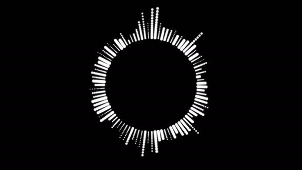 Circulaire interface hud Muziek equalizer — Stockvideo