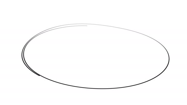 Disegnato a mano cerchio scarabocchiare — Video Stock