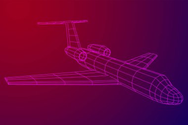 Özel Jet Plane soyut Çokgen tel kafes uçak.