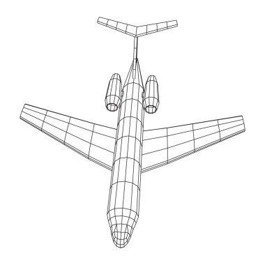 Özel Jet Plane soyut Çokgen tel kafes uçak.