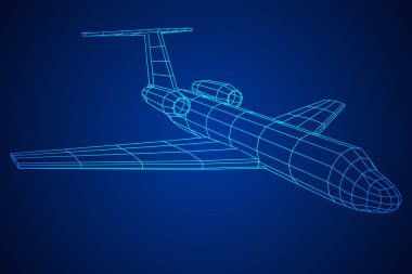 Özel Jet Plane soyut Çokgen tel kafes uçak.