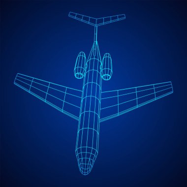 Özel Jet Plane soyut Çokgen tel kafes uçak.