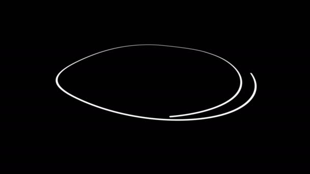 Cercle gribouillis dessiné à la main — Video