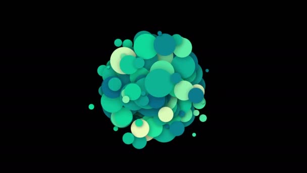 Animation av färgglada konfetti inverkan. — Stockvideo