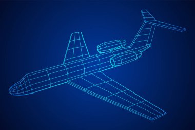 Özel Jet Plane soyut Çokgen tel kafes uçak.