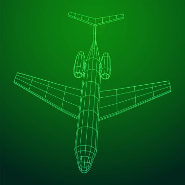 Özel Jet Plane soyut Çokgen tel kafes uçak.