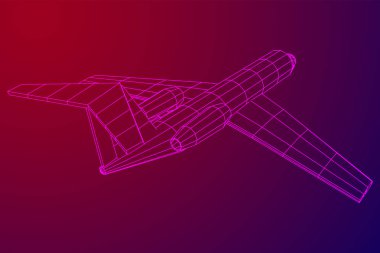 Özel Jet Plane soyut Çokgen tel kafes uçak.