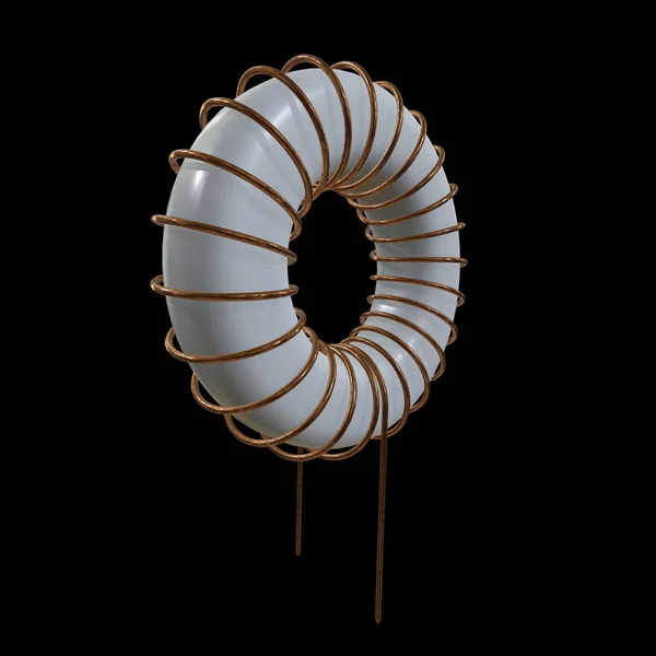 Inductor de bobina toroidal — Foto de Stock