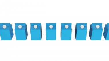 Süt veya meyve suyu 3d kutu