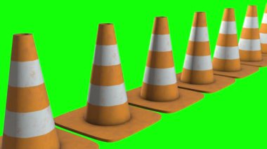 Trafik koni. Yol işareti 3d