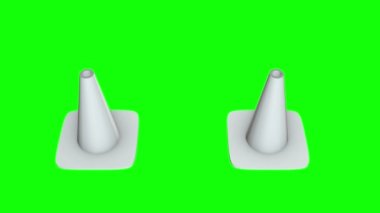 Trafik koni. Yol işareti 3d