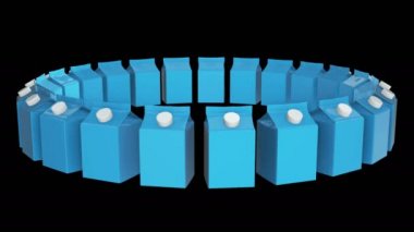 Süt veya meyve suyu 3d kutu