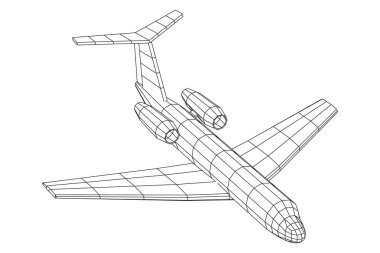 Özel Jet Plane soyut Çokgen tel kafes uçak.