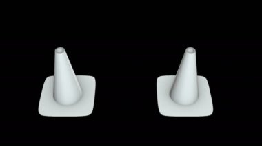 Trafik koni. Yol işareti 3d