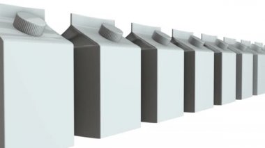 Süt veya meyve suyu 3d kutu