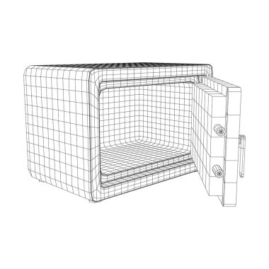 Banka kasası güvenli vektörü