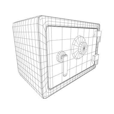 Banka kasası güvenli vektörü