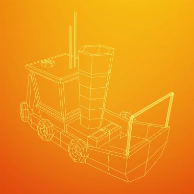 Balıkçı teknesi. Tel kafes balıkçılık trol