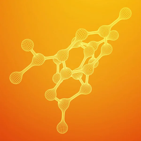 Molécule de treillis métallique. Structure de connexion . — Image vectorielle
