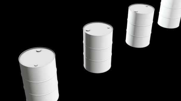 白色空白金属桶 — 图库视频影像