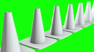 Trafik koni. Yol işareti 3d