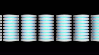 Fütüristik sunucu sabit disk ve veritabanı veya pil hücre.