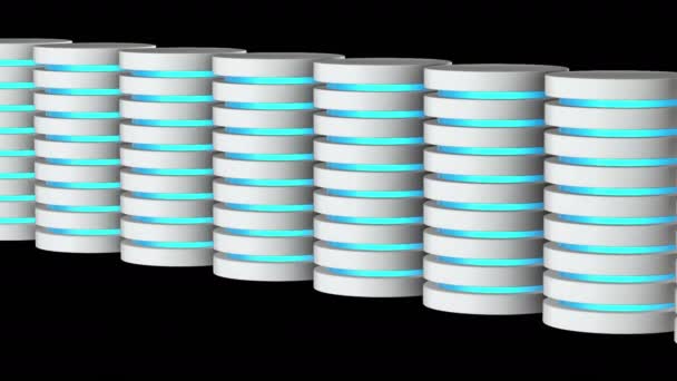 Disco rigido del server futuristico e database o batteria . — Video Stock