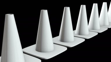Trafik koni. Yol işareti 3d